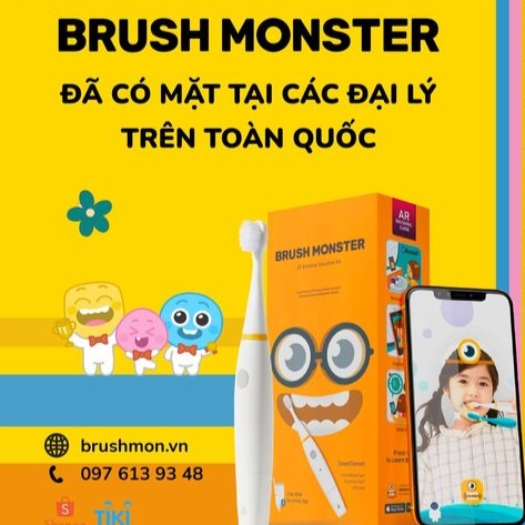 bàn chải điện cho bé Brush Monster