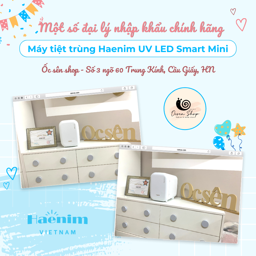 Đại lý phân phối chính hãng Máy tiệt trùng Haenim UV LED Smart Mini